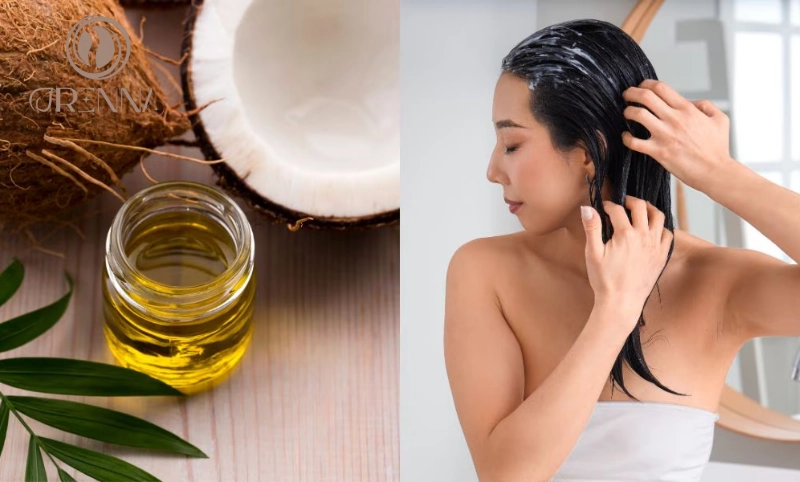 Mặt nạ ủ tóc từ dầu dừa nguyên chất