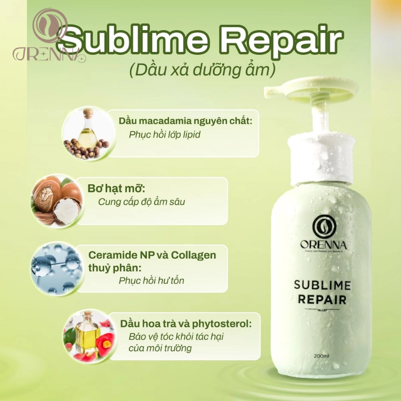 Dầu xả thuần chay Sublime Repair Orenna