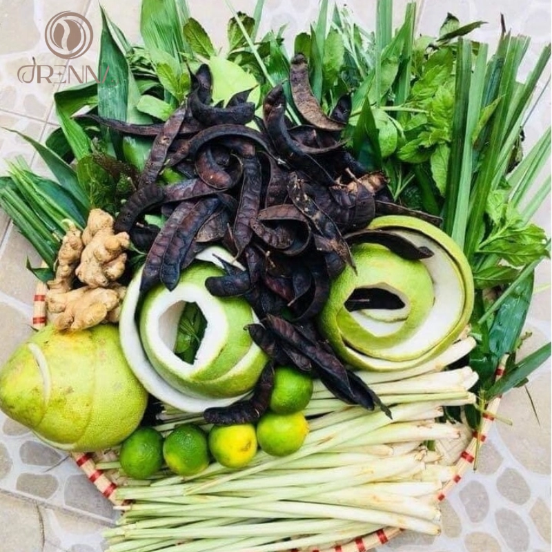 Mặt nạ tóc từ bồ kết/vỏ bưởi