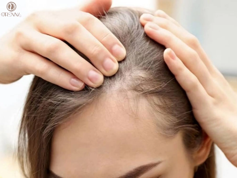 Da Đầu Yếu Tóc Rụng Nhiều: Nguyên Nhân & Giải Pháp Ngăn Ngừa Hiệu Quả Mô tả ngắn chuẩn SEO: Đừng lo lắng về da đầu yếu tóc rụng nhiều! Tìm hiểu nguyên nhân, dấu hiệu và quy trình chăm sóc thuần chay Orenna giúp phục hồi da đầu, giảm rụng và nuôi dưỡng tóc chắc khỏe. Trong lĩnh vực chăm sóc tóc, da và cơ thể thuần chay, Orenna hiểu rằng da đầu yếu tóc rụng nhiều không chỉ là vấn đề thẩm mỹ mà còn ảnh hưởng sâu sắc đến sự tự tin và chất lượng cuộc sống. Việc tìm kiếm giải pháp hiệu quả, an toàn và bền vững là mối quan tâm hàng đầu. Bài viết sẽ phân tích nguyên nhân, cách nhận biết chính xác tình trạng da đầu yếu và tóc rụng nhiều, đồng thời giới thiệu lộ trình chăm sóc toàn diện với các sản phẩm thuần chay từ Orenna, giúp khôi phục mái tóc chắc khỏe, bồng bềnh và tràn đầy sức sống. 1. Nguyên nhân chính khiến da đầu yếu và tóc rụng nhiều Nguyên nhân chính khiến da đầu yếu và tóc rụng nhiều Để khắc phục hiệu quả tình trạng da đầu yếu tóc rụng nhiều, việc xác định đúng nguyên nhân là bước đầu tiên và quan trọng nhất. Các yếu tố này có thể xuất phát từ bên trong cơ thể hoặc chịu tác động từ môi trường và thói quen sinh hoạt. 1.1. Yếu tố bên trong cơ thể Sức khỏe bên trong có ảnh hưởng trực tiếp đến sức khỏe của tóc và da đầu. Mất cân bằng nội tiết tố: Đây là nguyên nhân phổ biến, đặc biệt ở phụ nữ sau sinh, trong giai đoạn tiền mãn kinh hoặc những người mắc bệnh tuyến giáp. Sự thay đổi hormone có thể làm suy yếu nang tóc, dẫn đến tóc rụng nhiều. Thiếu hụt dinh dưỡng: Tóc cần một lượng lớn vitamin và khoáng chất để phát triển khỏe mạnh. Sự thiếu hụt các dưỡng chất như Vitamin B7 (biotin), sắt, kẽm, vitamin D có thể khiến tóc trở nên yếu, dễ gãy rụng. Ví dụ, biotin (Vitamin B7) đóng vai trò thiết yếu trong việc sản xuất keratin, protein cấu tạo nên tóc. Thiếu sắt là nguyên nhân hàng đầu gây thiếu máu, làm giảm lượng oxy và dưỡng chất đến nang tóc, dẫn đến tóc rụng. Căng thẳng, stress kéo dài: Áp lực tâm lý liên tục có thể gây ra nhiều vấn đề sức khỏe, trong đó có rụng tóc. Một nghiên cứu đăng trên tạp chí Dermatology Practical & Conceptual (2020) chỉ ra rằng căng thẳng kéo dài có thể đẩy nang tóc vào giai đoạn nghỉ ngơi sớm hơn, dẫn đến tình trạng rụng tóc telogen effluvium, nơi tóc rụng hàng loạt sau một sự kiện căng thẳng. Di truyền: Yếu tố gen đóng vai trò quan trọng trong việc xác định độ dày và sức khỏe của tóc. Nếu gia đình có tiền sử rụng tóc, bạn cũng có nguy cơ cao gặp phải tình trạng tương tự. Một số bệnh lý về da đầu: Các tình trạng như viêm da tiết bã, nấm da đầu, vảy nến có thể gây viêm nhiễm, ngứa ngáy và làm da đầu yếu, dẫn đến tóc rụng. Tác dụng phụ của thuốc: Một số loại thuốc điều trị bệnh lý như ung thư, huyết áp cao, trầm cảm có thể có tác dụng phụ là rụng tóc. 1.2. Yếu tố bên ngoài và thói quen sinh hoạt Bên cạnh các yếu tố nội tại, cách chúng ta chăm sóc và bảo vệ tóc hàng ngày cũng ảnh hưởng lớn đến tình trạng da đầu yếu và tóc rụng nhiều. Sử dụng hóa chất tạo kiểu, nhuộm tóc thường xuyên: Các hóa chất mạnh trong thuốc nhuộm, uốn, duỗi có thể làm tổn thương cấu trúc tóc và nang tóc, khiến tóc trở nên khô xơ, dễ gãy rụng. Sản phẩm chăm sóc tóc chứa sulfate, paraben, silicon: Những thành phần này có thể gây kích ứng da đầu nhạy cảm, làm bít tắc nang tóc, cản trở quá trình hô hấp tự nhiên của da đầu và tóc, dẫn đến da đầu yếu và tóc rụng. Chăm sóc tóc không đúng cách: Gội đầu quá mạnh, chải tóc khi tóc còn ướt (khi tóc yếu nhất), sử dụng nhiệt độ cao từ máy sấy, máy là thường xuyên đều có thể làm tổn thương tóc. Tác động của môi trường: Ô nhiễm không khí, bụi bẩn, tia UV từ ánh nắng mặt trời là những tác nhân bên ngoài gây hại, làm suy yếu sợi tóc và da đầu yếu. Chế độ ăn uống không lành mạnh: Thiếu hụt protein, vitamin và khoáng chất do chế độ ăn uống không cân bằng cũng góp phần làm tóc yếu và rụng tóc. Xem thêm: Nguyên Nhân Rụng Tóc Nhiều Và Cách Trị Hiệu Quả Tại Nhà 2. Cách nhận biết da đầu yếu và tình trạng rụng tóc nghiêm trọng Cách nhận biết da đầu yếu và tình trạng rụng tóc nghiêm trọng Việc nhận biết sớm các dấu hiệu giúp chúng ta có biện pháp can thiệp kịp thời, ngăn chặn tình trạng da đầu yếu tóc rụng nhiều trở nên nghiêm trọng hơn. 2.1. Dấu hiệu của da đầu yếu Một da đầu yếu thường biểu hiện qua các dấu hiệu rõ ràng sau: Da đầu khô, bong tróc, ngứa ngáy: Đây là những dấu hiệu phổ biến của da đầu mất cân bằng độ ẩm hoặc bị kích ứng. Da đầu nhạy cảm, dễ bị kích ứng, mẩn đỏ: Khi chạm nhẹ hoặc sử dụng sản phẩm mới, da đầu phản ứng mạnh, có cảm giác châm chích, nóng rát. Tóc mọc chậm, sợi tóc mảnh, yếu ớt: Tóc con mọc lên không đủ sức sống, dễ gãy rụng ngay từ khi còn non. Cảm giác đau rát khi chạm vào da đầu: Đây là dấu hiệu của tình trạng viêm nhiễm hoặc da đầu yếu nghiêm trọng. 2.2. Dấu hiệu rụng tóc nghiêm trọng Rụng tóc nhiều là khi lượng tóc mất đi vượt quá mức bình thường. Lượng tóc rụng mỗi ngày vượt quá 100 sợi: Trung bình, mỗi người rụng khoảng 50-100 sợi tóc mỗi ngày. Nếu bạn thấy lượng tóc rụng nhiều hơn đáng kể, đây là dấu hiệu cần chú ý. Tóc rụng thành từng mảng, lộ rõ da đầu: Đây là dạng rụng tóc nghiêm trọng, có thể do bệnh lý hoặc căng thẳng cực độ. Tóc rụng nhiều khi gội đầu, chải tóc: Khi gội đầu hoặc chải tóc, bạn thấy một lượng lớn tóc mắc kẹt trên lược hoặc chảy xuống cống. Tóc con mọc lên yếu, mảnh, không phát triển: Tóc mới không đủ khỏe để thay thế tóc cũ, dẫn đến tình trạng tóc thưa dần. Ví dụ về cách tự kiểm tra mức độ rụng tóc tại nhà: Sau khi gội đầu và tóc đã khô hoàn toàn, bạn có thể nhẹ nhàng kéo một nắm tóc nhỏ (khoảng 50-60 sợi) từ chân tóc lên ngọn. Nếu có hơn 5-10 sợi tóc rụng ra, đó có thể là dấu hiệu của rụng tóc nhiều và bạn nên xem xét lại chế độ chăm sóc tóc của mình. Xem thêm: Rụng Tóc Từng Mảng: Nguyên Nhân Và Cách Điều Trị Hiệu Quả 3. Giải pháp toàn diện cho da đầu yếu và tóc rụng nhiều cùng Orenna Giải pháp toàn diện cho da đầu yếu và tóc rụng nhiều cùng Orenna Orenna tự hào mang đến một giải pháp toàn diện, bền vững cho tình trạng da đầu yếu tóc rụng nhiều thông qua các sản phẩm chăm sóc tóc thuần chay cao cấp. 3.1. Chăm sóc tóc thuần chay là gì và tại sao nên lựa chọn? Chăm sóc tóc thuần chay là một phương pháp làm đẹp loại bỏ hoàn toàn các thành phần có nguồn gốc từ động vật và cam kết không thử nghiệm trên động vật trong mọi giai đoạn sản xuất. Điều này không chỉ mang lại lợi ích cho môi trường và đạo đức mà còn đặc biệt an toàn và hiệu quả cho mái tóc của bạn. Các thành phần cần tránh trong sản phẩm thuần chay (theo tiêu chuẩn của Orenna) bao gồm: mật ong, sáp ong, collagen, keratin động vật, lanolin, carmine. Lợi ích vượt trội của chăm sóc tóc thuần chay: An toàn và lành tính: Các sản phẩm thuần chay thường chứa ít hóa chất tổng hợp, giảm thiểu nguy cơ kích ứng, dị ứng cho da đầu nhạy cảm và tóc. Đây là lựa chọn lý tưởng cho những ai đang gặp vấn đề da đầu yếu. Nuôi dưỡng chuyên sâu: Các chiết xuất thực vật giàu vitamin, khoáng chất, chất chống oxy hóa giúp phục hồi và nuôi dưỡng tóc từ sâu bên trong, tăng cường sức khỏe da đầu và sợi tóc. Thân thiện với môi trường và đạo đức: Quy trình sản xuất bền vững, không thử nghiệm trên động vật, góp phần bảo vệ hành tinh và các loài sinh vật. Phù hợp với mọi loại tóc và da đầu nhạy cảm: Đặc biệt hiệu quả trong việc giảm rụng tóc và phục hồi tóc hư tổn. 3.2. Các thành phần "vàng" trong sản phẩm chăm sóc tóc thuần chay của Orenna Orenna cam kết sử dụng những thành phần tinh túy từ thiên nhiên, được chọn lọc kỹ lưỡng để mang lại hiệu quả tối ưu cho mái tóc: Chiết xuất thực vật quý: Nhân sâm Hàn Quốc: Nổi tiếng với khả năng tăng cường lưu thông máu đến da đầu, kích thích mọc tóc và ngăn ngừa rụng tóc. Hà thủ ô: Giúp tóc chắc khỏe, bóng mượt và được biết đến với công dụng ngăn ngừa tóc bạc sớm. Bồ kết: Làm sạch tóc và da đầu nhẹ nhàng, cung cấp dưỡng chất tự nhiên. Hoa cúc La Mã: Làm dịu da đầu, giảm viêm và kháng khuẩn hiệu quả, rất tốt cho da đầu yếu. Dầu thực vật: Dầu Argan: Dưỡng ẩm sâu, phục hồi tóc hư tổn, tăng độ bóng mượt và độ đàn hồi cho tóc. Protein thực vật: Protein từ đậu nành, lúa mì hoặc ngô giúp củng cố cấu trúc tóc, tăng độ đàn hồi và giảm gãy rụng, góp phần phục hồi tóc hư tổn. Hoạt chất tự nhiên khác: Vitamin E, Vitamin B5 (Panthenol), Glycerin thực vật, Axit hyaluronic có nguồn gốc thực vật giúp dưỡng ẩm, bảo vệ và nuôi dưỡng tóc. Cam kết của Orenna: Chúng tôi không chứa các hóa chất độc hại như Sulfate, Silicone, Paraben, Formaldehyde, Phthalates, Triclosan, đảm bảo an toàn tuyệt đối cho da đầu yếu và mái tóc của bạn. 3.3. Quy trình chăm sóc tóc thuần chay toàn diện cùng Orenna Để đạt được hiệu quả tối ưu trong việc cải thiện tình trạng da đầu yếu tóc rụng nhiều, Orenna khuyến nghị một quy trình chăm sóc tóc thuần chay toàn diện và khoa học: Bước 1: Làm sạch (gội đầu) Sử dụng dầu gội thuần chay Lifting Votume Sản phẩm đề xuất: Dầu gội thuần chay Lifting Votume của Orenna. Công dụng: Làm sạch dịu nhẹ mà không gây khô căng, giúp tóc bồng bềnh, chắc khỏe, giảm gãy rụng và phục hồi da đầu yếu, cải thiện độ dày. Sản phẩm không chứa sulfate, phù hợp với da đầu dầu, tóc dễ rụng, tóc mỏng. Cách thực hiện: Làm ướt tóc, lấy lượng dầu gội vừa đủ, tạo bọt và massage nhẹ nhàng da đầu trong 2-3 phút để làm sạch sâu và kích thích tuần hoàn máu. Xả sạch với nước ấm. Bước 2: Dưỡng ẩm (xả tóc) Dưỡng ẩm bằng dầu xả thuần chay Sublime Repair Sản phẩm đề xuất: Dầu xả thuần chay Sublime Repair của Orenna. Công dụng: Dưỡng ẩm sâu, phục hồi tóc hư tổn do uốn/nhuộm, bảo vệ lớp sừng keratin, giúp tóc mềm mượt và giảm gãy rụng. Cách thực hiện: Sau khi gội sạch, thoa đều dầu xả lên thân và ngọn tóc (tránh thoa trực tiếp lên da đầu). Ủ trong 3-5 phút để dưỡng chất thẩm thấu, sau đó xả sạch với nước ấm. Bước 3: Dưỡng chuyên sâu (Kích thích mọc tóc) Dưỡng chuyên sâu (Kích thích mọc tóc) Sản phẩm đề xuất: Xịt mọc tóc thuần chay Root Revival Orenna  Công dụng: Với các thành phần như tinh dầu bưởi, vitamin B5, Niacinamide, sản phẩm giúp kích thích mọc tóc nhanh chóng sau 2-4 tuần sử dụng đều đặn, giảm rụng, làm dày tóc và mang lại cảm giác mát dịu cho da đầu mà không gây bết dính. Cách thực hiện: Xịt đều lên da đầu sau khi gội và lau khô tóc. Massage nhẹ nhàng bằng đầu ngón tay để dưỡng chất thẩm thấu. Sử dụng hàng ngày để đạt hiệu quả tốt nhất. Bước 4: Bảo vệ tóc Sử dụng xịt dưỡng chống nhiệt hoặc các sản phẩm bảo vệ tóc khác của Orenna trước khi tạo kiểu bằng nhiệt để hạn chế tối đa tác động xấu. Mẹo bảo vệ tóc hàng ngày: Tránh buộc tóc quá chặt, chải tóc nhẹ nhàng bằng lược răng thưa, hạn chế tiếp xúc với hóa chất mạnh, và bảo vệ tóc khỏi ánh nắng mặt trời trực tiếp. Đề xuất lịch trình chăm sóc tóc thuần chay trong tuần: Để duy trì sức khỏe da đầu và giảm rụng tóc, bạn nên thực hiện quy trình Gội + Xả + Xịt mọc tóc của Orenna 3 lần/tuần. 3.4. Lối sống hỗ trợ sức khỏe da đầu và tóc Bên cạnh việc sử dụng sản phẩm chất lượng, một lối sống lành mạnh là yếu tố không thể thiếu để cải thiện tình trạng da đầu yếu tóc rụng nhiều. Chế độ ăn uống cân bằng: Bổ sung đầy đủ protein (từ thực vật như đậu, hạt), vitamin (A, C, E, B), và khoáng chất (sắt, kẽm, biotin) thông qua rau xanh, trái cây, ngũ cốc nguyên hạt. Quản lý căng thẳng: Thực hành thiền, yoga, tập thể dục thường xuyên hoặc dành thời gian cho các hoạt động yêu thích để giảm stress. Ngủ đủ giấc, uống đủ nước: Đảm bảo 7-8 tiếng ngủ mỗi đêm và uống đủ 2 lít nước mỗi ngày để cơ thể và tóc được phục hồi, cấp ẩm đầy đủ. 4. Những lưu ý quan trọng khi chuyển sang chăm sóc tóc thuần chay cùng Orenna Những lưu ý quan trọng khi chuyển sang chăm sóc tóc thuần chay cùng Orenna Khi quyết định chuyển sang chăm sóc tóc thuần chay với Orenna, bạn cần lưu ý một số điểm để quá trình này diễn ra suôn sẻ và hiệu quả. Thời gian thích nghi: Tóc có thể cần một khoảng thời gian để thích nghi khi chuyển từ các sản phẩm chứa silicone sang sản phẩm thuần chay. Ban đầu, tóc có thể cảm thấy hơi khô hoặc bết dính do quá trình thải độc và cân bằng lại tự nhiên. Hãy kiên nhẫn. Đọc nhãn mác cẩn thận: Luôn tìm kiếm các chứng nhận thuần chay uy tín (như Vegan Society, PETA Vegan/Cruelty-Free) trên bao bì sản phẩm để đảm bảo tính thuần chay của sản phẩm. Kiên trì: Hiệu quả tốt nhất thường đến sau một thời gian sử dụng đều đặn và kiên trì. Đừng vội nản lòng nếu chưa thấy kết quả ngay lập tức. Kết hợp lối sống lành mạnh: Như đã đề cập, việc kết hợp sản phẩm thuần chay với chế độ ăn uống và sinh hoạt khoa học sẽ tối ưu hóa kết quả, giúp bạn đạt được mái tóc chắc khỏe bền vững. Về hiệu quả của chăm sóc tóc thuần chay, một nghiên cứu nhỏ được thực hiện bởi tạp chí "Vegan Life" cho thấy rằng, sau 3 tháng sử dụng các sản phẩm chăm sóc tóc thuần chay, 85% người tham gia nhận thấy tóc của họ trở nên mềm mại, bóng mượt và ít gãy rụng hơn. Ngoài ra, 70% người tham gia cho biết da đầu của họ cũng trở nên khỏe mạnh hơn, giảm tình trạng ngứa và kích ứng. Đây là minh chứng rõ ràng cho tiềm năng của chăm sóc tóc thuần chay trong việc cải thiện da đầu yếu tóc rụng nhiều. 5. Vì sao Orenna là lựa chọn hàng đầu cho mái tóc thuần chay của bạn? Vì sao Orenna là lựa chọn hàng đầu cho mái tóc thuần chay của bạn? Orenna không chỉ là một thương hiệu mỹ phẩm, mà còn là một triết lý sống. Chúng tôi tin rằng vẻ đẹp thực sự đến từ sự hài hòa giữa con người và thiên nhiên. Triết lý "vegan beauty": Orenna cam kết mang đến những sản phẩm làm đẹp không chỉ hiệu quả mà còn tôn trọng môi trường và đạo đức, không thử nghiệm trên động vật và sử dụng nguồn nguyên liệu bền vững. Cam kết về chất lượng sản phẩm: 100% thuần chay, không chứa hóa chất gây hại, thành phần từ thảo mộc quý, công thức chuyên sâu được nghiên cứu và phát triển đặc biệt cho tóc người Việt. Tất cả sản phẩm đều được kiểm nghiệm an toàn và sản xuất theo quy trình đạt chuẩn. Hiệu quả đã được kiểm chứng bởi người dùng thật: Hàng ngàn khách hàng đã trải nghiệm và hài lòng với sự thay đổi tích cực trên mái tóc của mình, từ việc giảm rụng tóc đến kích thích mọc tóc và phục hồi tóc hư tổn. Thấu hiểu tóc người Việt – Sản xuất tại Việt Nam: Chúng tôi tự hào là thương hiệu Việt, am hiểu đặc điểm khí hậu, môi trường và cấu trúc tóc của người Việt Nam để tạo ra những sản phẩm phù hợp nhất. Phong cách sống xanh: Orenna không chỉ cung cấp sản phẩm mà còn truyền cảm hứng về một phong cách sống tinh giản, tự tin và có trách nhiệm với cộng đồng, môi trường. Tóm lại, tình trạng da đầu yếu tóc rụng nhiều hoàn toàn có thể được cải thiện hiệu quả thông qua việc thấu hiểu nguyên nhân và áp dụng giải pháp thuần chay, lành tính. Với sự kết hợp giữa khoa học và tinh hoa thiên nhiên, Orenna tự hào là người bạn đồng hành đáng tin cậy trên hành trình chăm sóc tóc thuần chay của bạn. Chúng tôi cam kết mang đến những sản phẩm chất lượng, an toàn, giúp bạn tìm lại mái tóc chắc khỏe, bồng bềnh và sự tự tin vốn có. Hãy trải nghiệm bộ sản phẩm chăm sóc tóc thuần chay từ Orenna ngay hôm nay để cảm nhận sự thay đổi bền vững, lấy lại mái tóc chắc khỏe, bồng bềnh và tự tin. Để tìm hiểu thêm về các giải pháp chuyên sâu khác hoặc các chủ đề liên quan đến sức khỏe da đầu và tóc, mời bạn tham khảo thêm các bài viết khác trên website của chúng tôi.