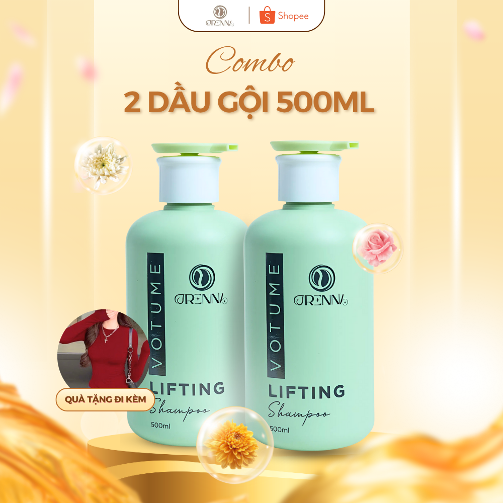 Combo 2 Chai Dầu Gội Lifting Votume Vegan Orenna – Làm Sạch Dịu Nhẹ, Giảm Rụng Tóc