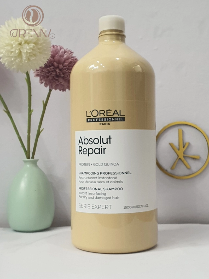 Dầu gội phục hồi tóc khô xơ L'Oréal Professionnel Absolut Repair Gold Quinoa + Protein Shampoo