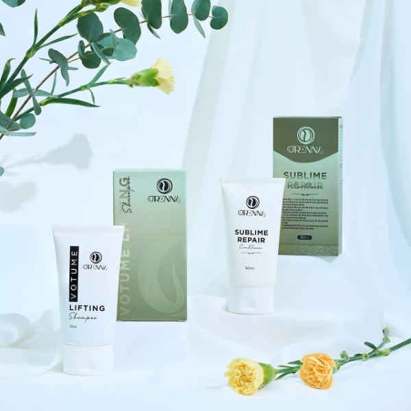 Combo Gội Xả Mini ORENNA – Phục Hồi Tóc Hư Tổn, Làm Dày, Suôn Mượt Tự Nhiên